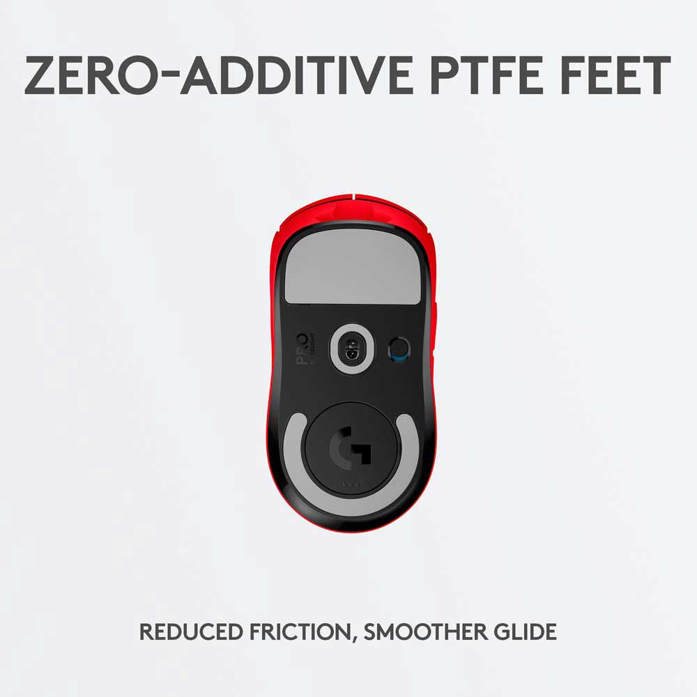 Mouse Gaming Wireless LOGITECH G Pro X Superlight, 25400 dpi, rosu