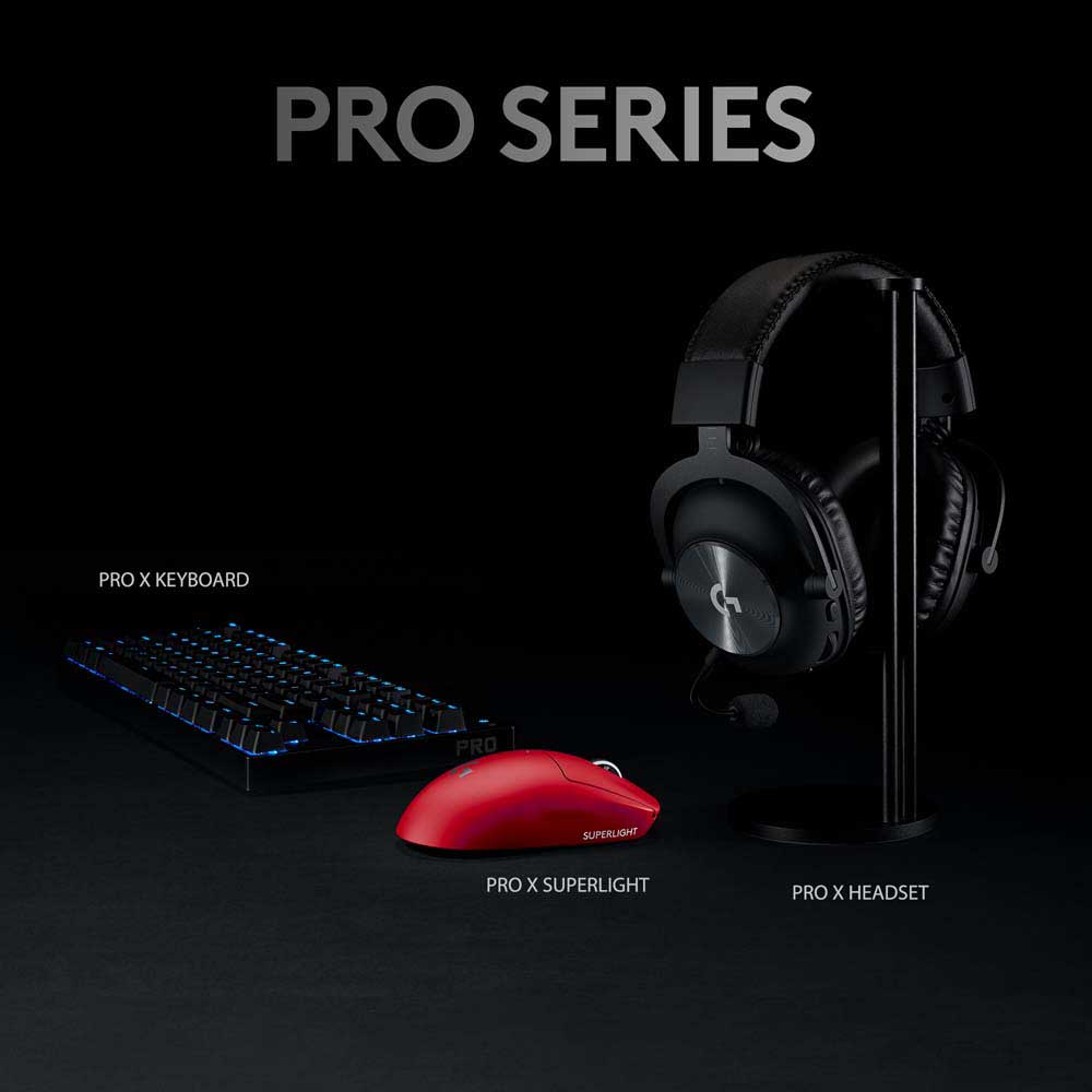 Mouse Gaming Wireless LOGITECH G Pro X Superlight, 25400 dpi, rosu