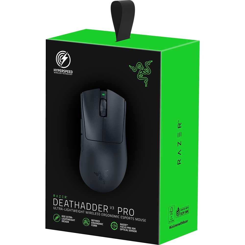 Mouse Gaming Wireless RAZER DeathAdder V3 Pro, Dual-Mode, 30000 dpi, negru