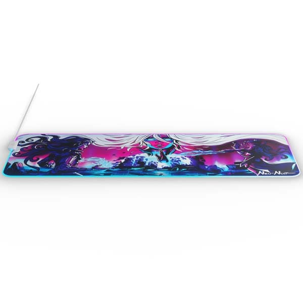 Mouse Pad Gaming STEELSERIES QcK Prism XL Neo Noir Edition, multicolor
