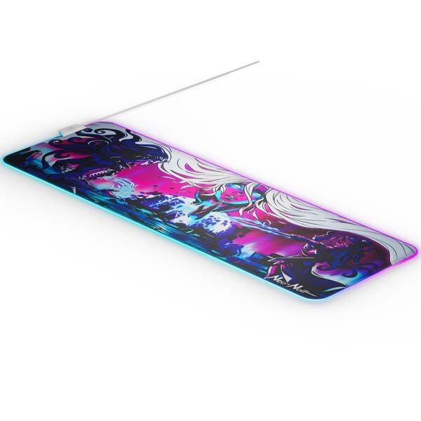 Mouse Pad Gaming STEELSERIES QcK Prism XL Neo Noir Edition, multicolor