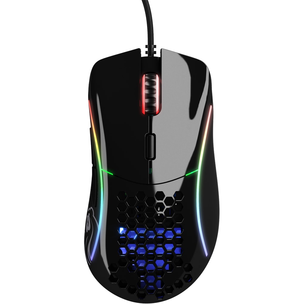 Mouse Gaming GLORIOUS Model D, 12000 dpi, Glossy Black