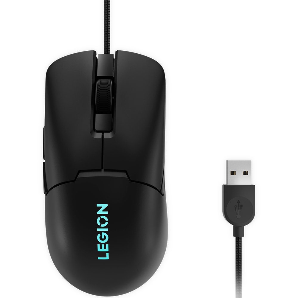 Kit Gaming tastatura si mouse LENOVO Legion KM310, USB, Layout US INT, negru