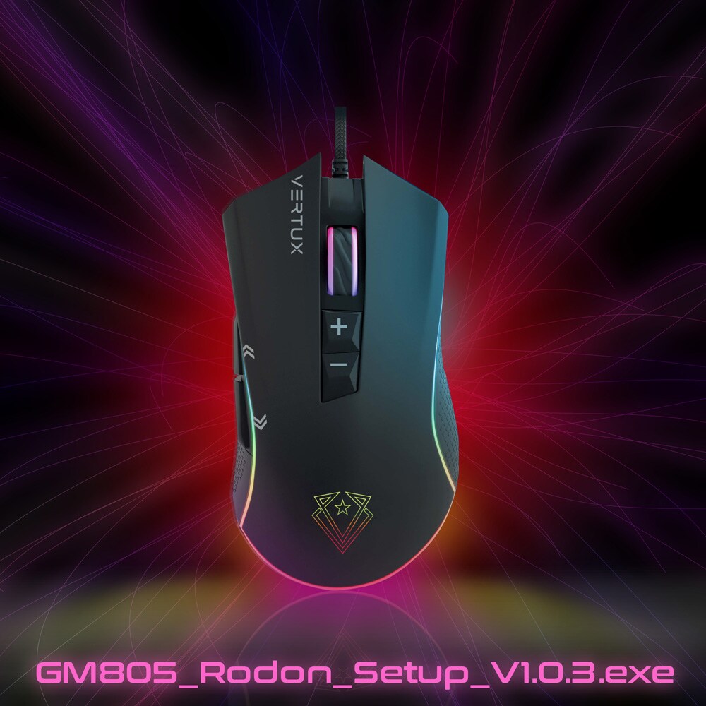 Mouse Gaming VERTUX Rodon, 12000 dpi, negru