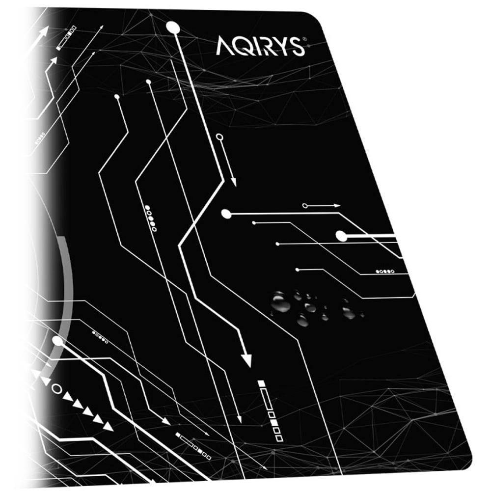 Mouse Pad Gaming AQIRYS Gruis Extra Large, negru-alb