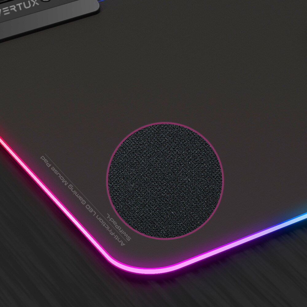 Mouse Pad Gaming VERTUX SwiftPad-L, RGB, negru