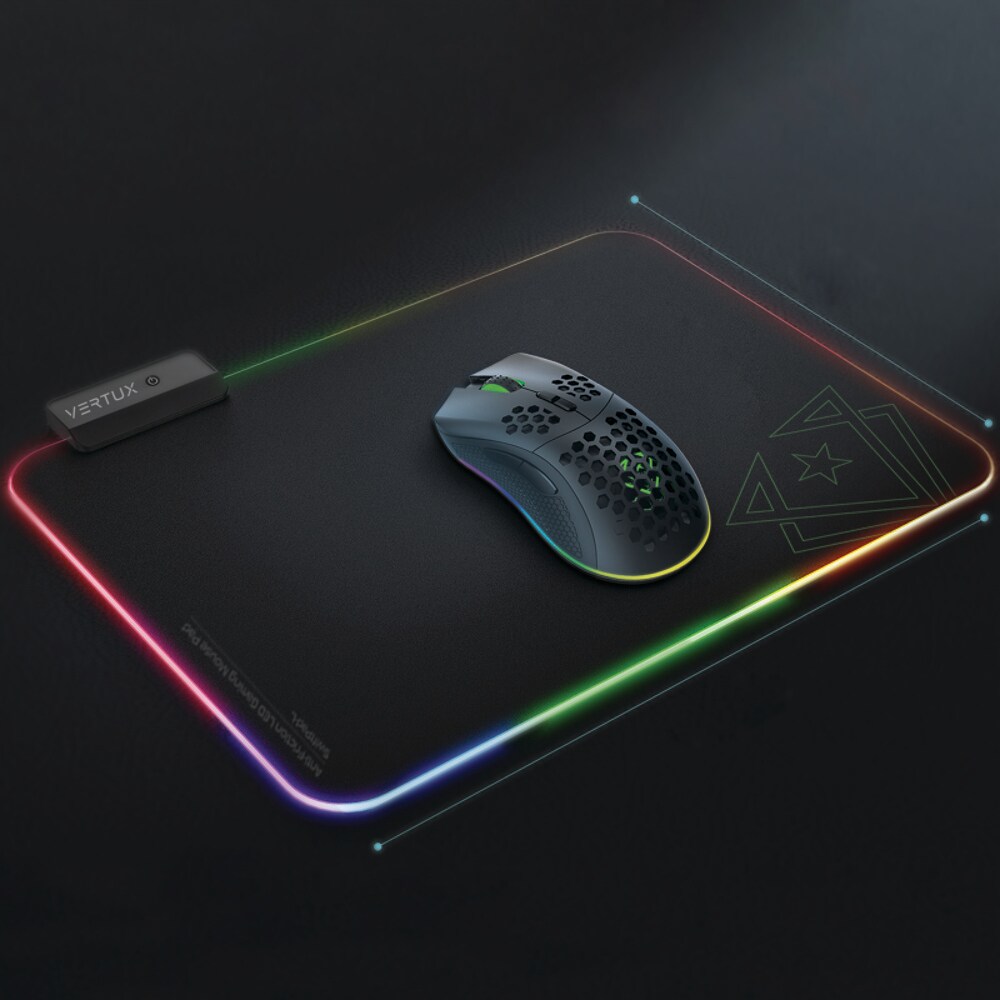 Mouse Pad Gaming VERTUX SwiftPad-L, RGB, negru