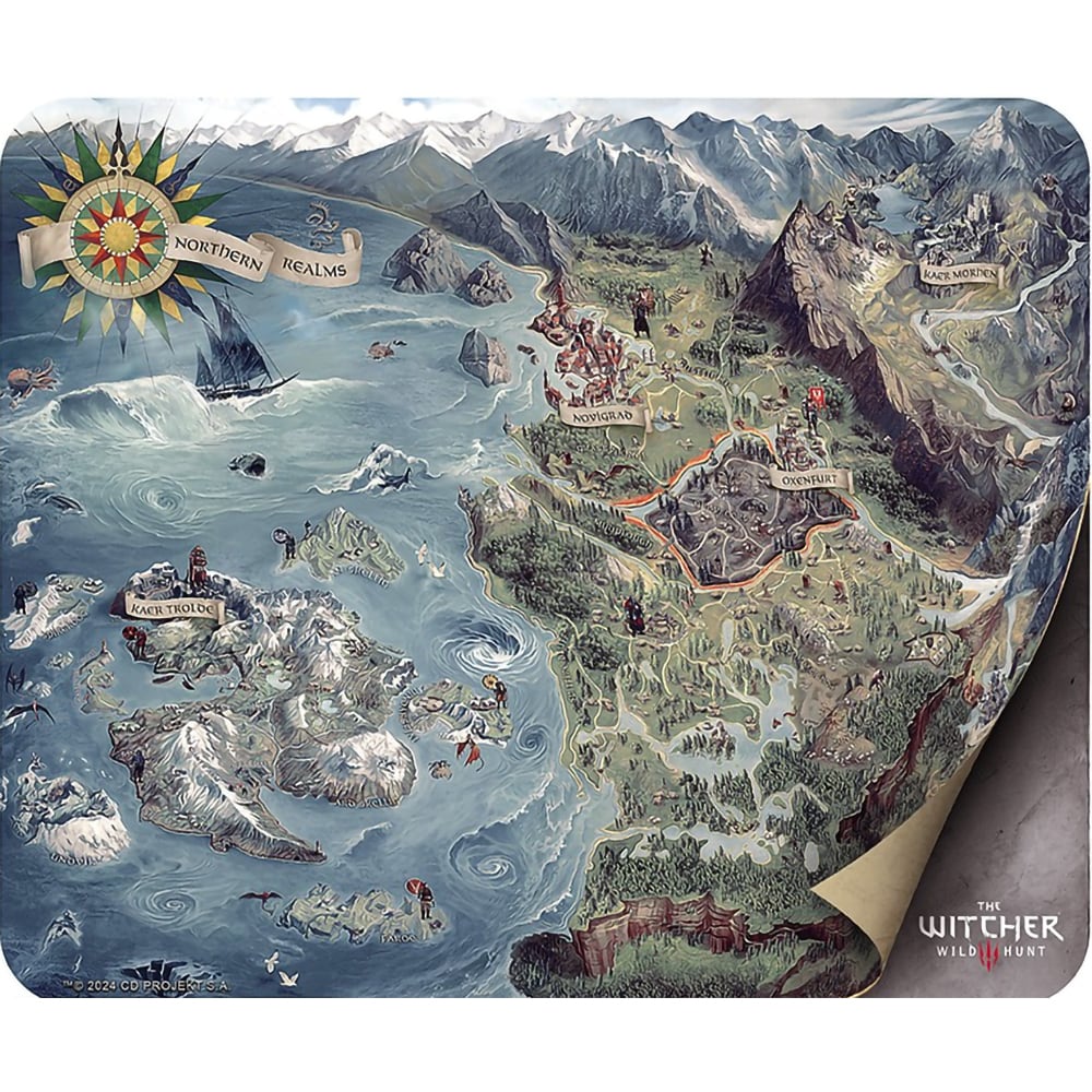 Mouse Pad Gaming ABYSSE CORP The Witcher World Map, multicolor