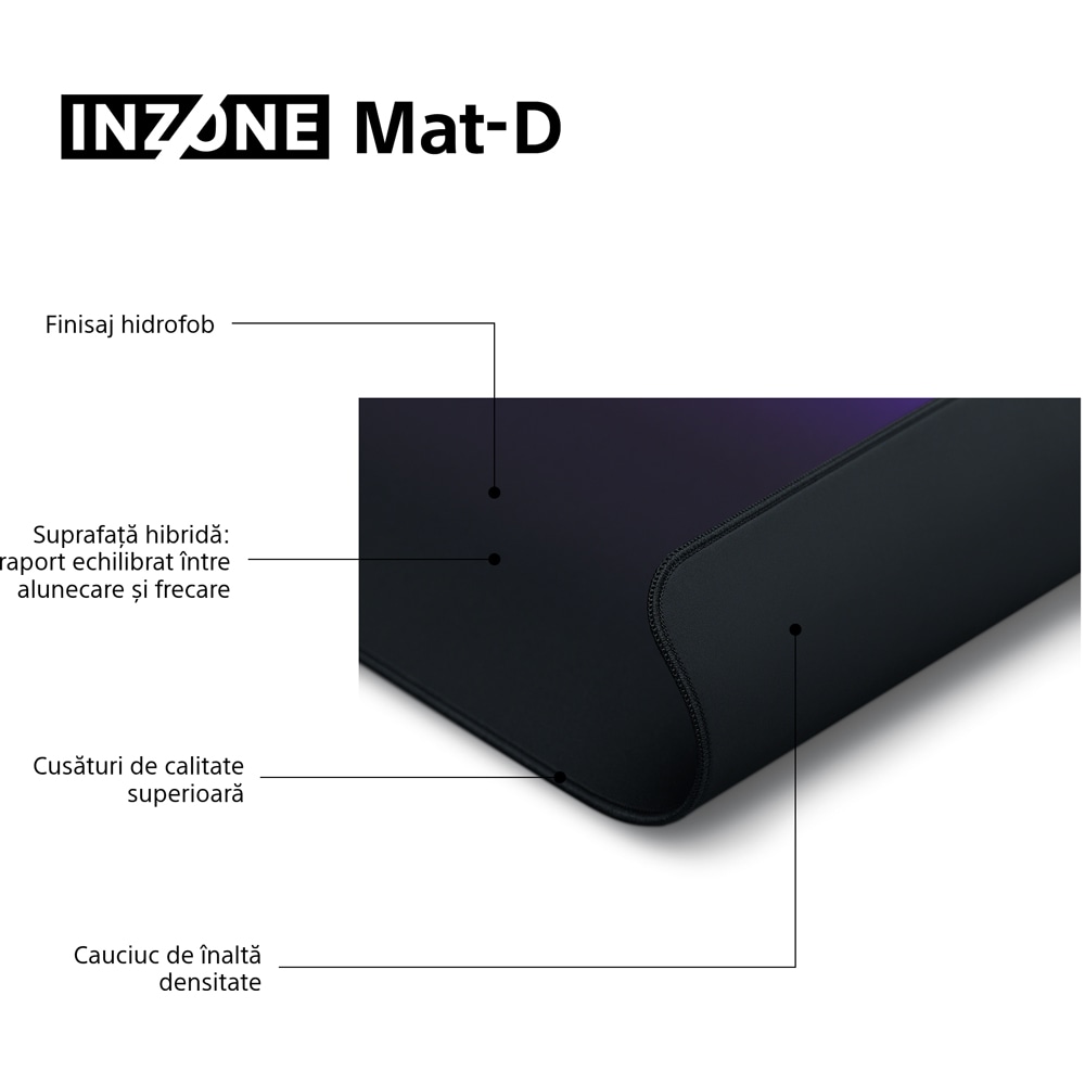 Mouse Pad Gaming SONY INZONE Mat-D, negru