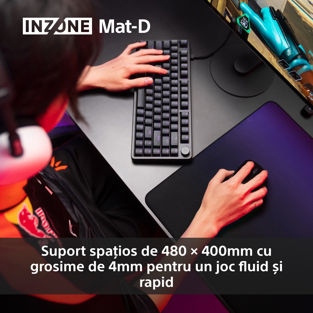 Mouse Pad Gaming SONY INZONE Mat-D, negru
