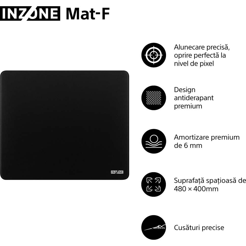 Mouse Pad Gaming SONY INZONE Mat-F, negru