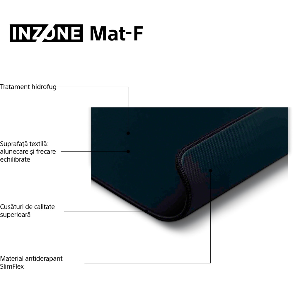 Mouse Pad Gaming SONY INZONE Mat-F, negru