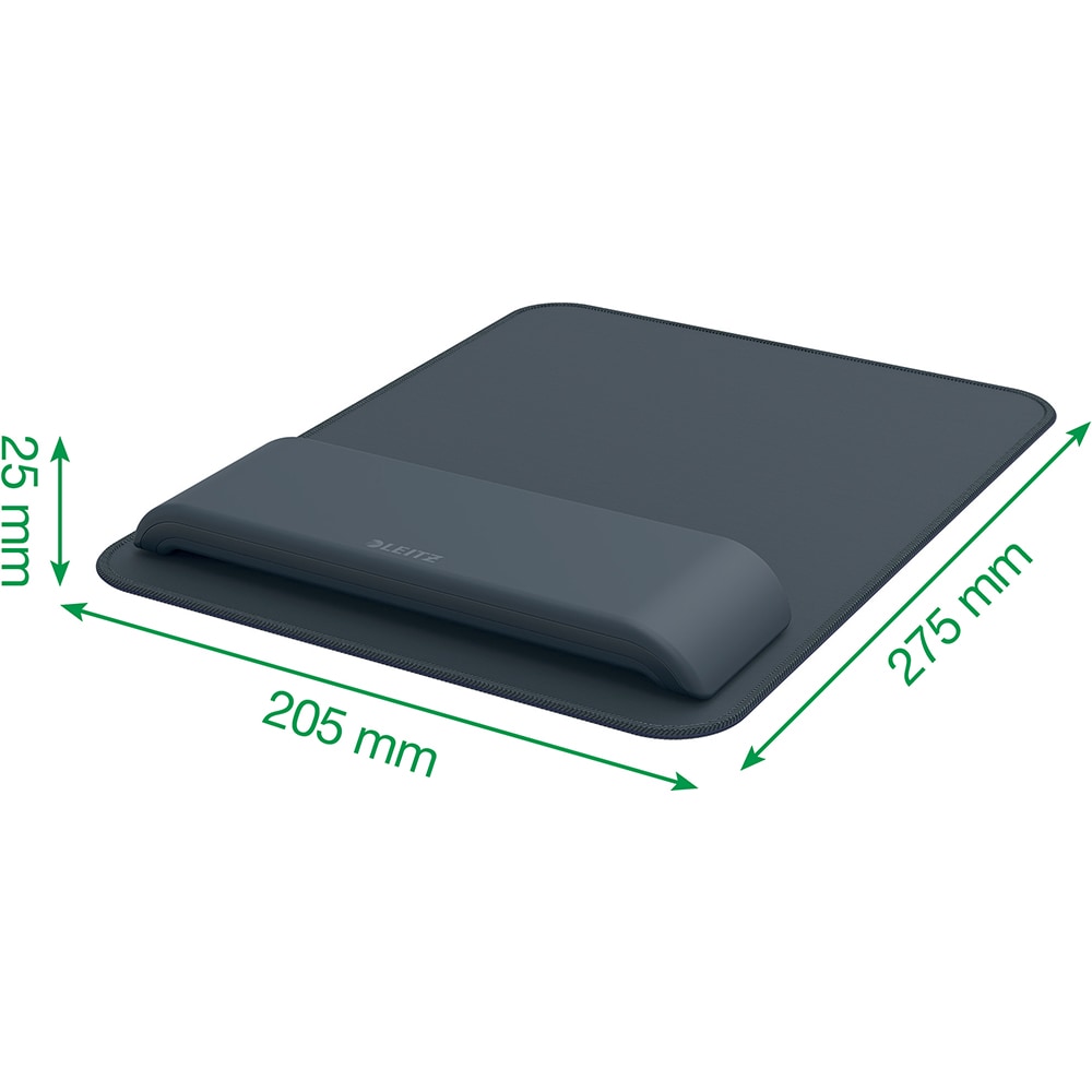 Mouse Pad LEITZ Ergo, cu suport ergonomic pentru incheietura mainii, ajustabil, gri-carbune