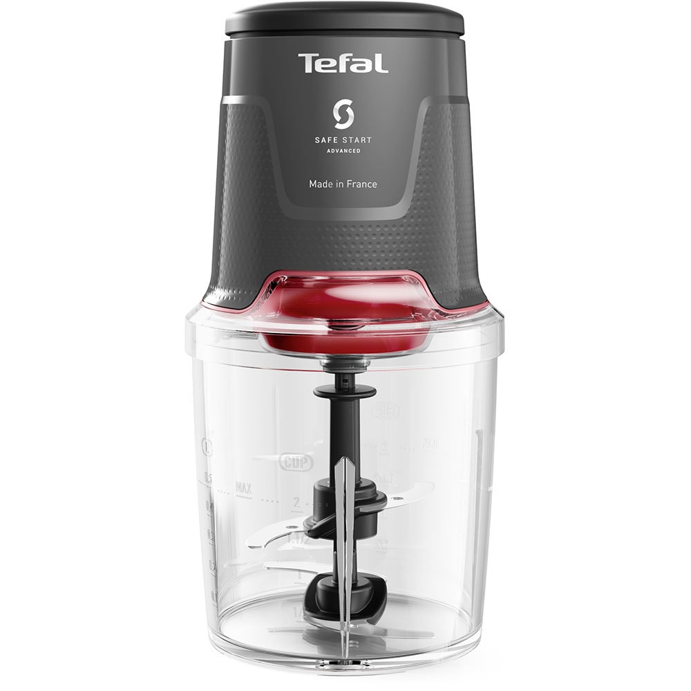 Tocator TEFAL Easy Press MQ740HF0, 0.5l, 600W, viteza variabila, gri-rosu