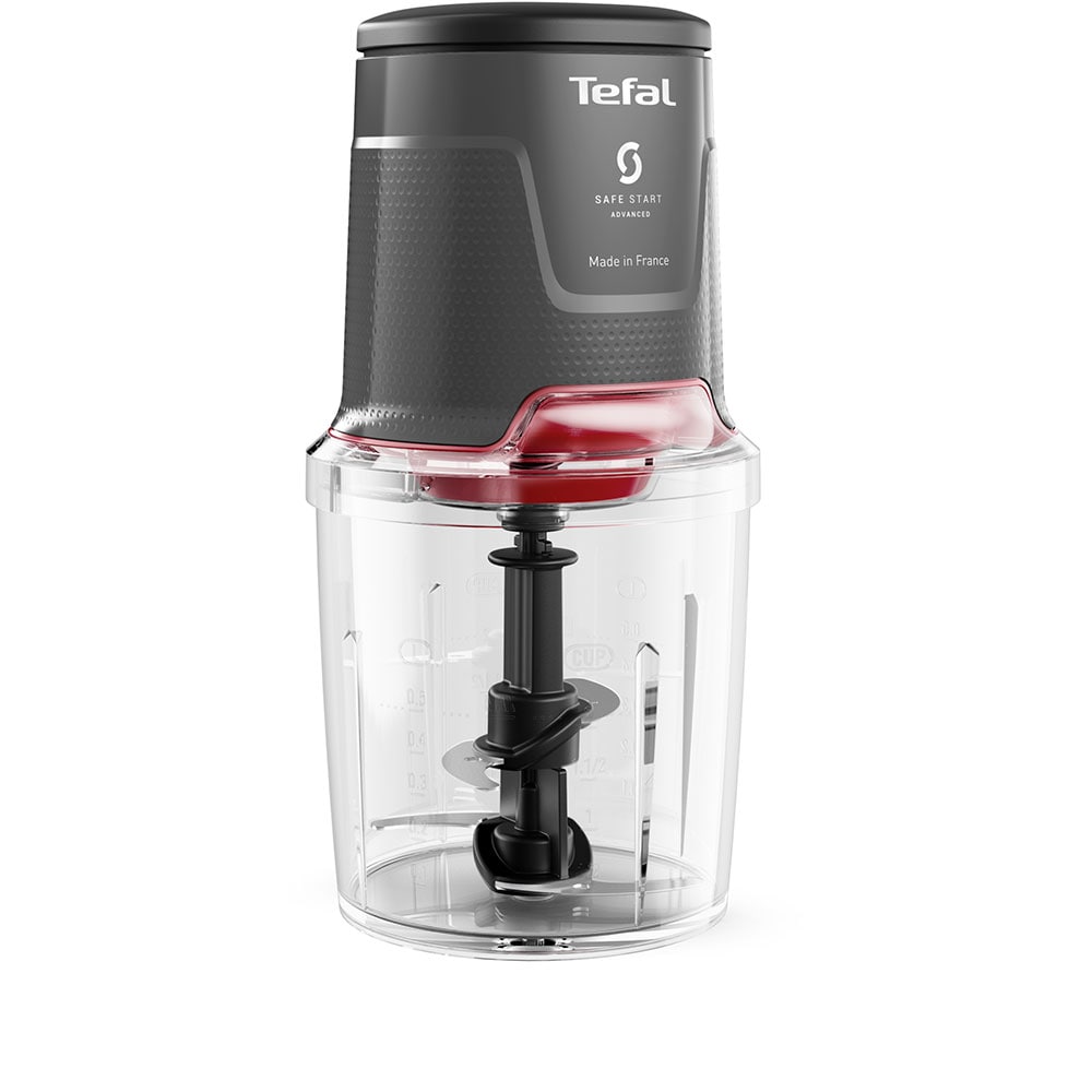 Tocator TEFAL Easy Press MQ740HF0, 0.5l, 600W, viteza variabila, gri-rosu