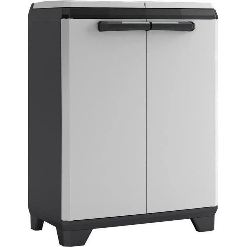 Dulap depozitare gradina KETER Split Premium, compozit plastic, 68 x 39 x 92 cm, gri