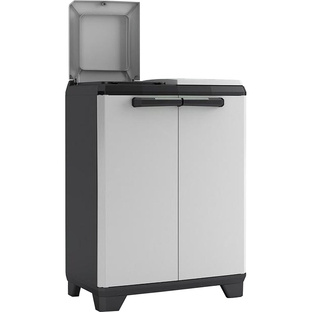 Dulap depozitare gradina KETER Split Premium, compozit plastic, 68 x 39 x 92 cm, gri