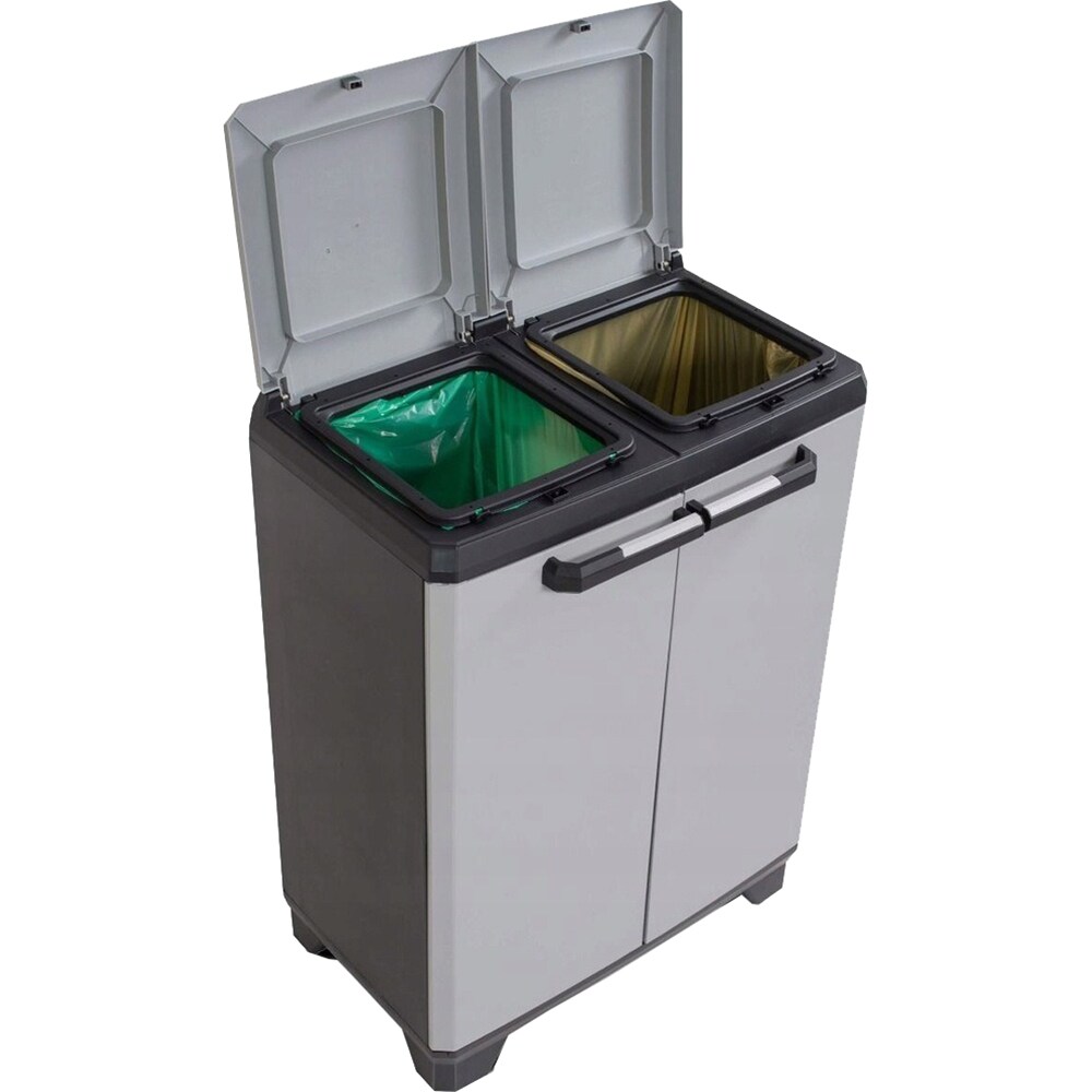 Dulap depozitare gradina KETER Split Premium, compozit plastic, 68 x 39 x 92 cm, gri