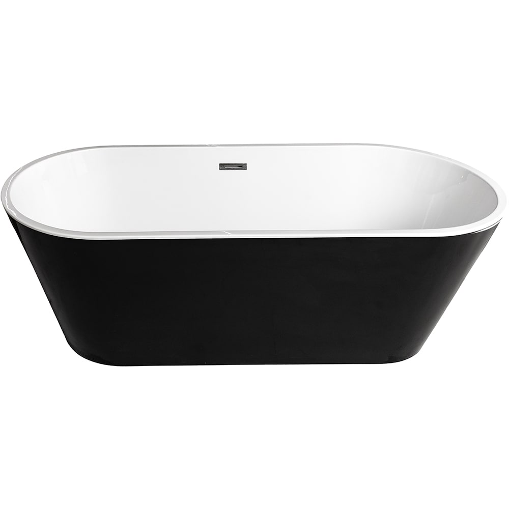 Cada baie freestanding MS-01, acril, 170 x 75 x 58 cm, negru