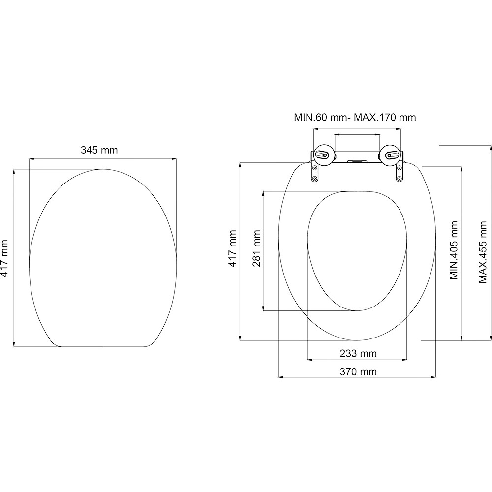 Capac WC GOODHOME Levanto MS328UK21, inchidere lenta, duroplast, maro