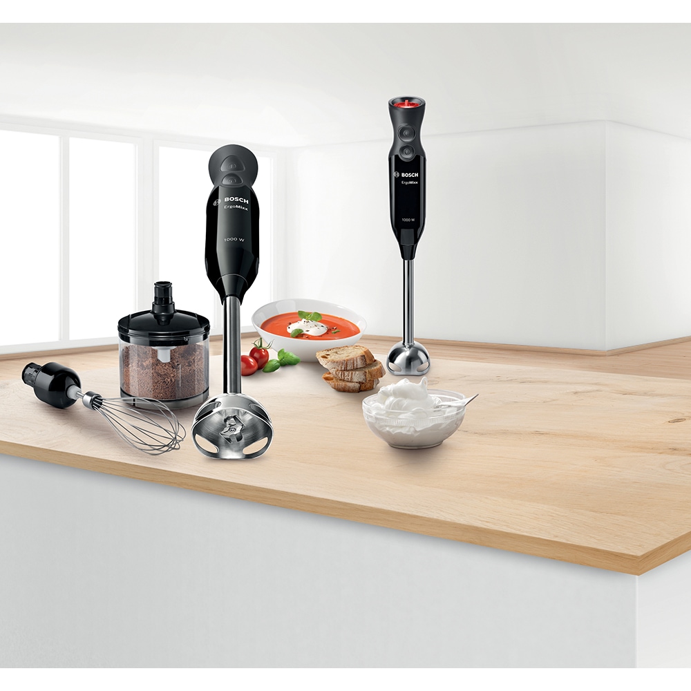 Mixer vertical BOSCH MS61B6150, 0.5l, 1000W, 12 trepte viteza, negru