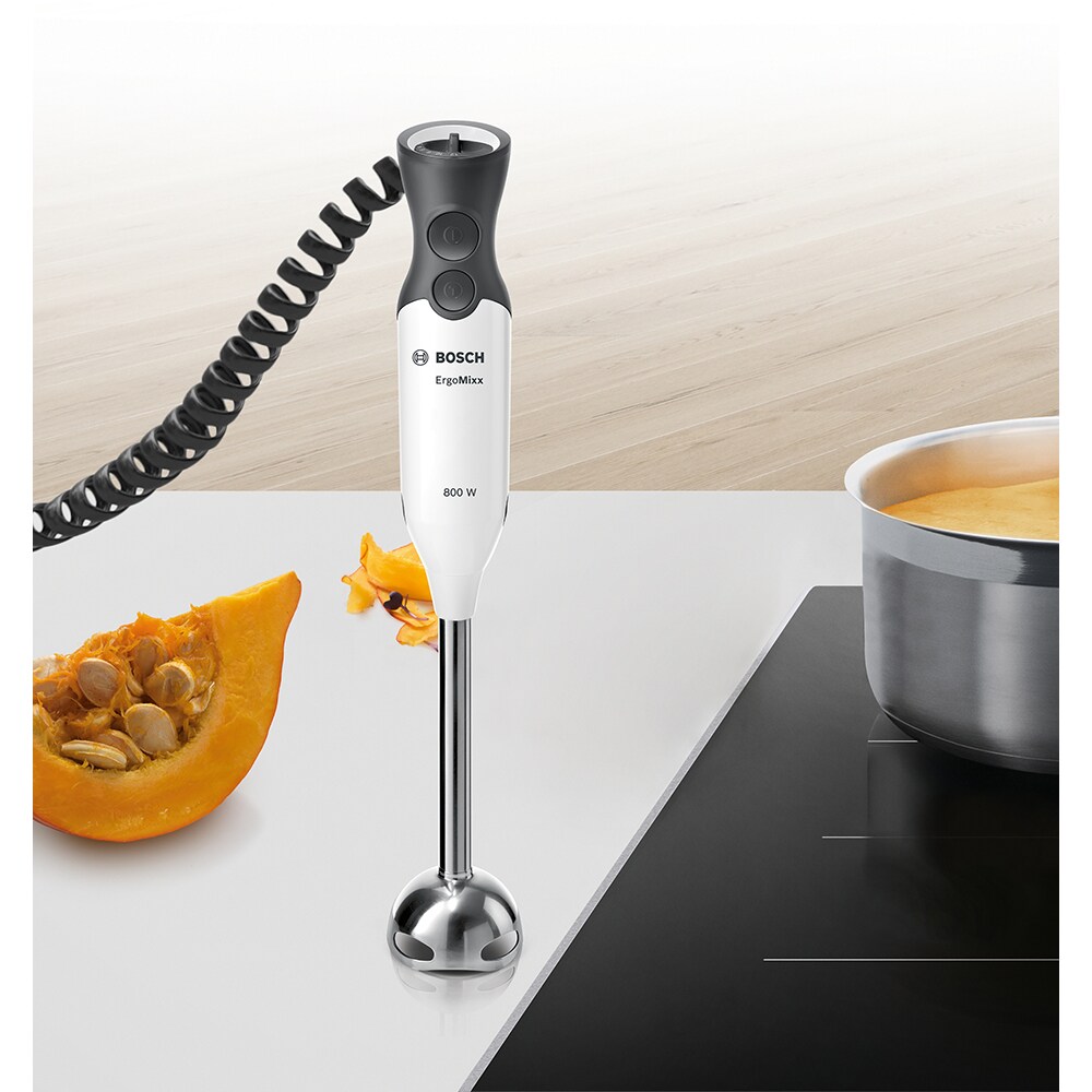 Mixer vertical BOSCH ErgoMixx MS6CA41H50, 0.5l, 800W, 12 trepte viteza, alb-negru