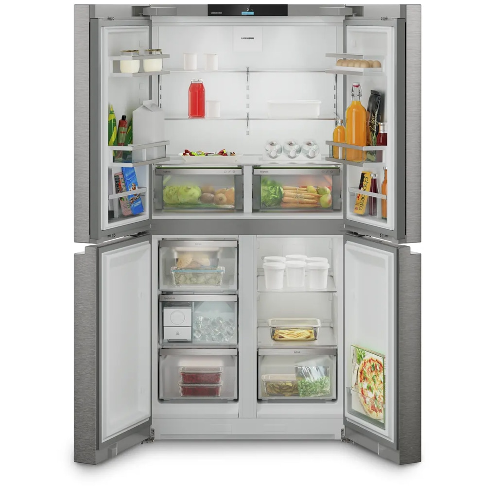Side by Side LIEBHERR Msdd 9012 pure, Duo Cooling, 576 l, H 180.5 cm, Clasa D, argintiu