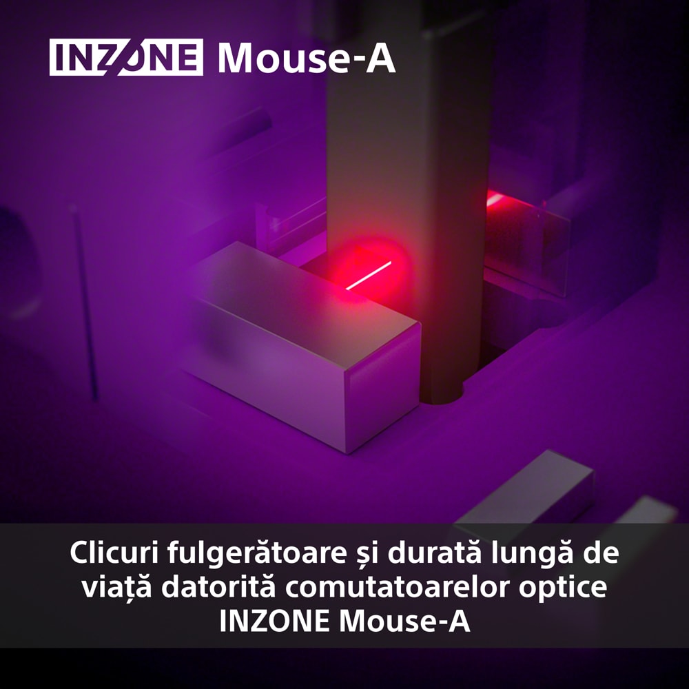 Mouse Gaming Wireless SONY INZONE A, 30000 dpi, negru