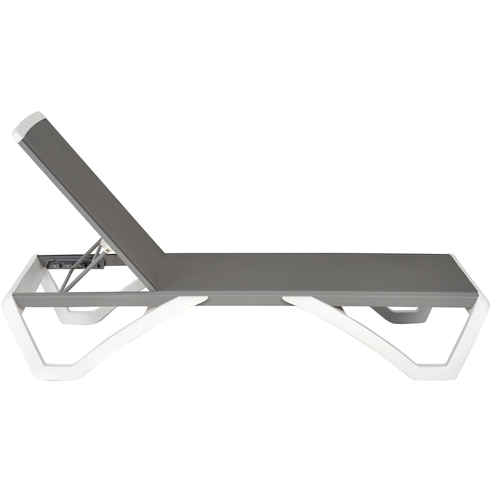 Sezlong gradina MAISON MEX Yati, aluminiu, 68.8 x 170 x 31-99 cm, gri