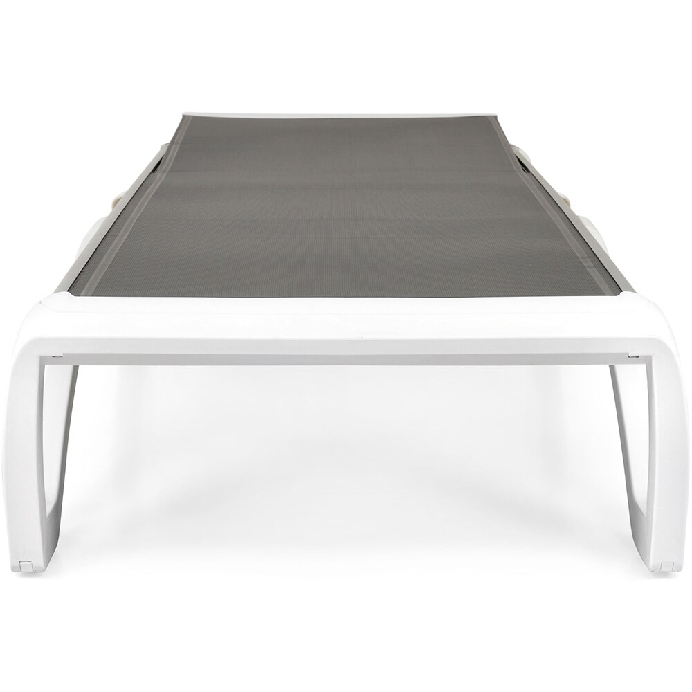 Sezlong gradina MAISON MEX Yati, aluminiu, 68.8 x 170 x 31-99 cm, gri