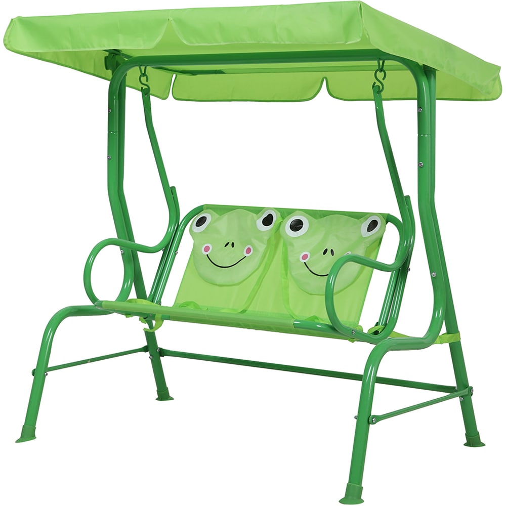 Balansoar gradina Frog, 2 locuri, 115 x 75 x 110 cm, verde