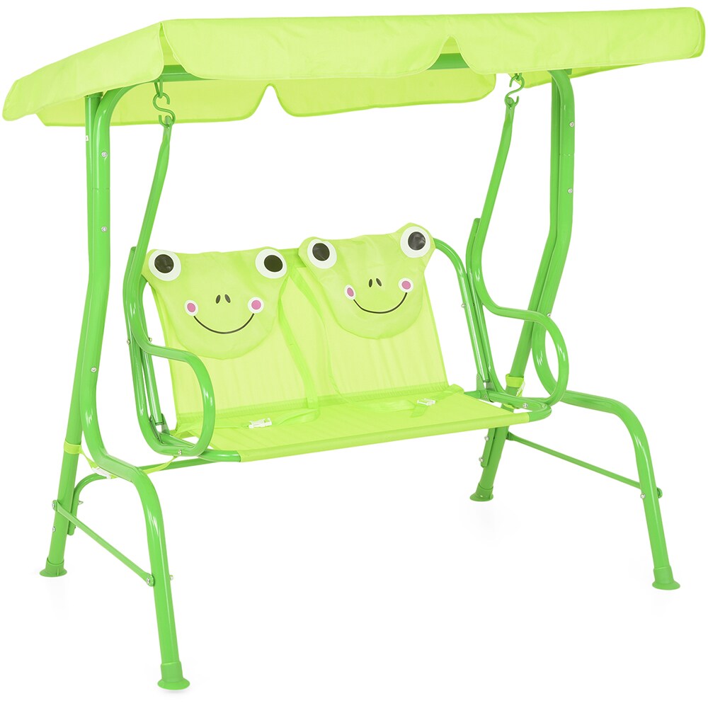 Balansoar gradina Frog, 2 locuri, 115 x 75 x 110 cm, verde