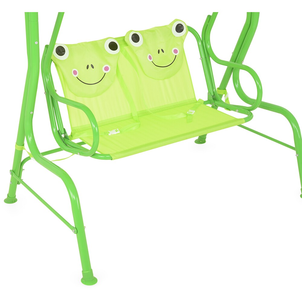 Balansoar gradina Frog, 2 locuri, 115 x 75 x 110 cm, verde
