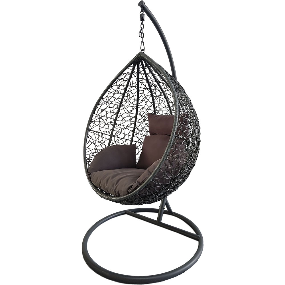 Leagan gradina MYRIA Modern, 105 x 105 x 203 cm, gri inchis