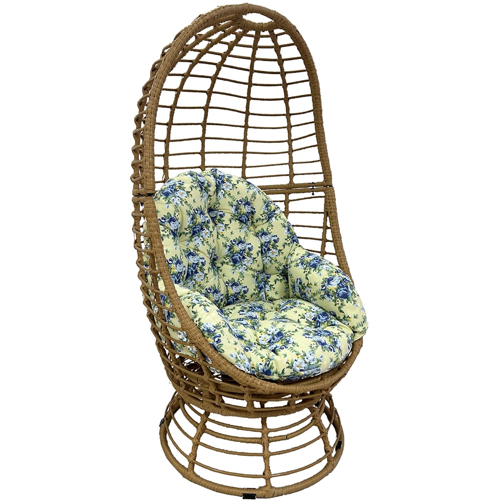 Scaun terasa MYRIA Retro, metal, 88 x 84 x 144 cm, rotativ, maro deschis