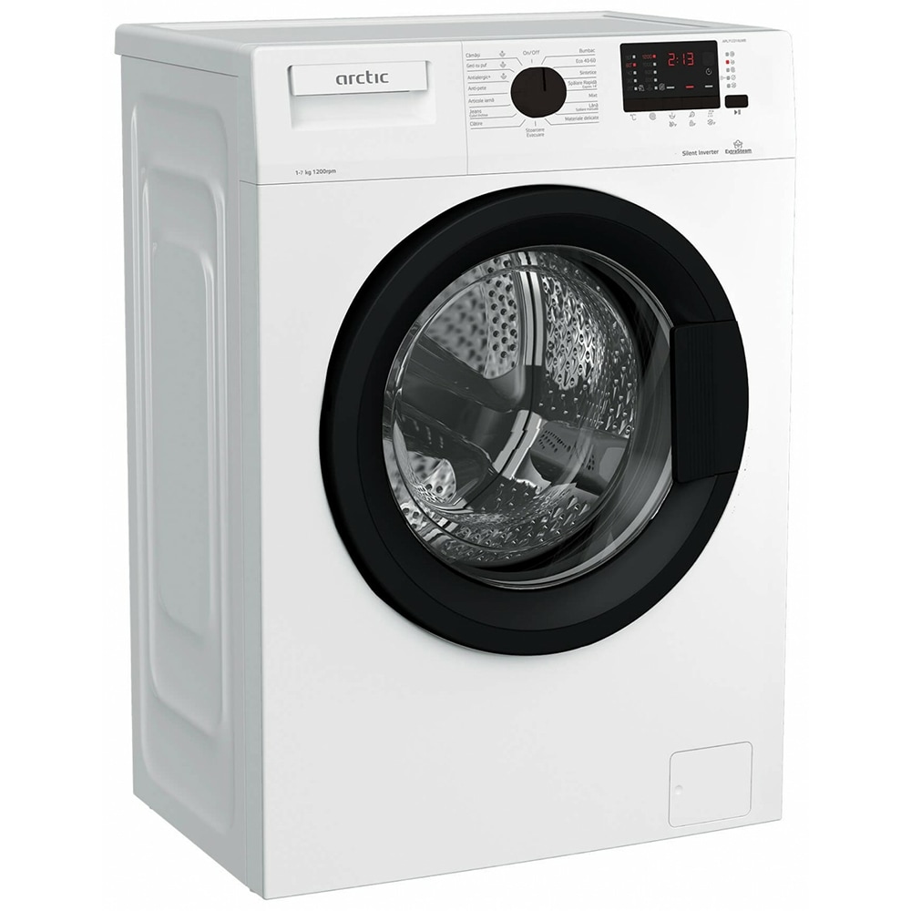Masina de spalat rufe frontala ARCTIC APL71221XLWB, Extra Steam, 7 kg, 1200rpm, Clasa A, alb