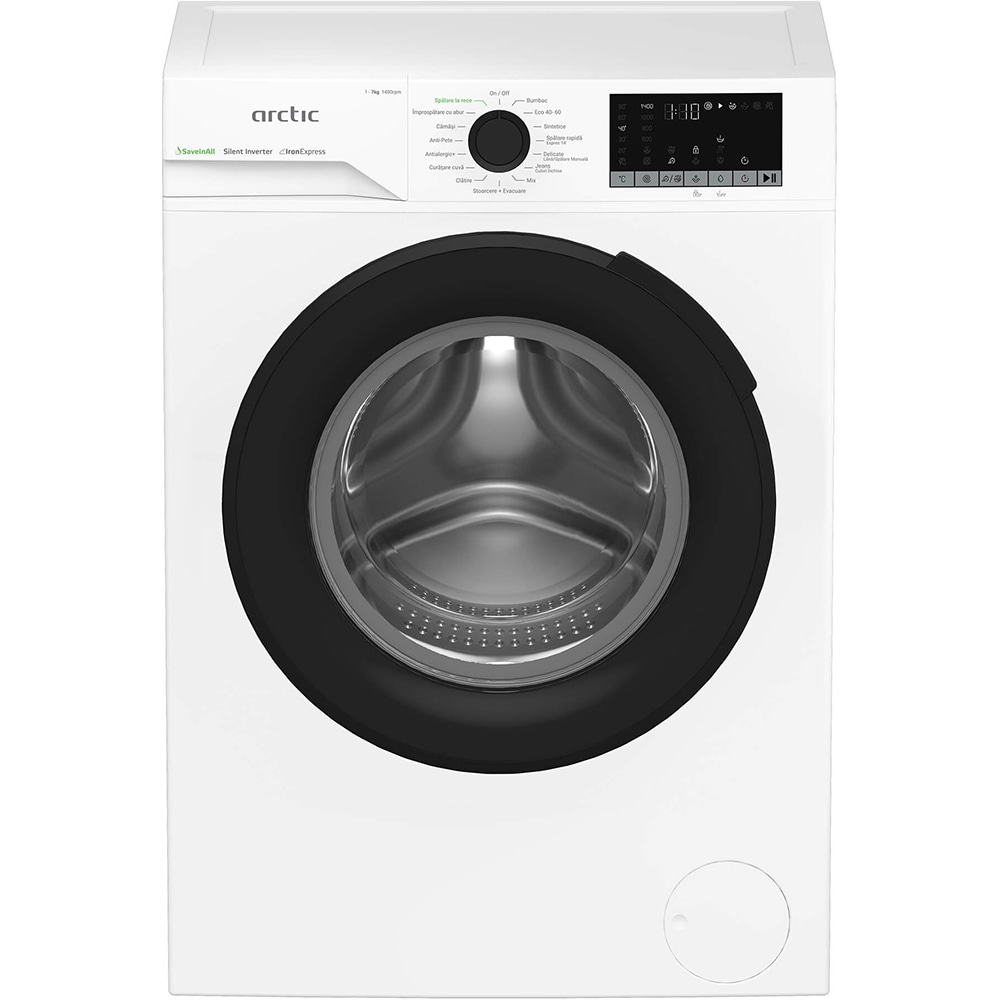 Masina de spalat rufe frontala ARCTIC APLM2WFSU27411W, ExtraSteam, 7 kg, 1400rpm, Clasa A, alb