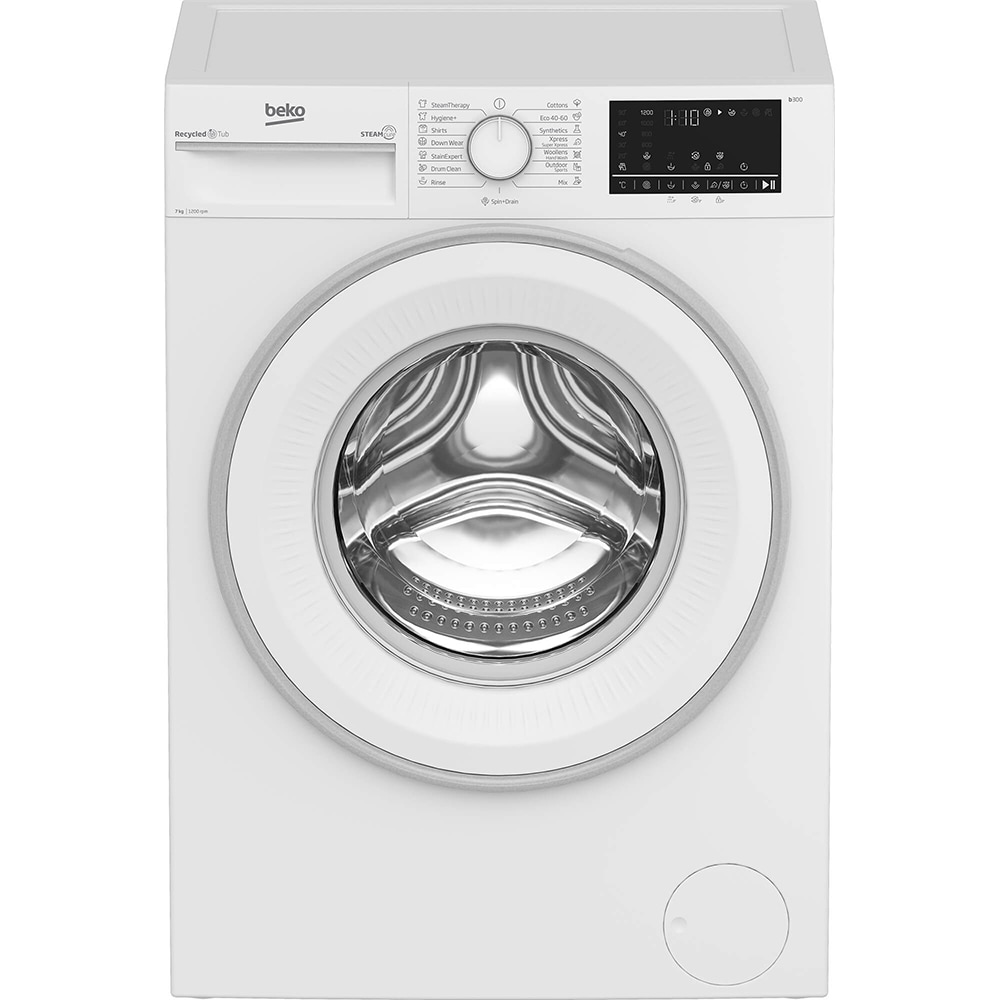 Masina de spalat rufe frontala BEKO B3WFU4721W, SteamCure, 7 kg, 1200rpm, Clasa A, alb