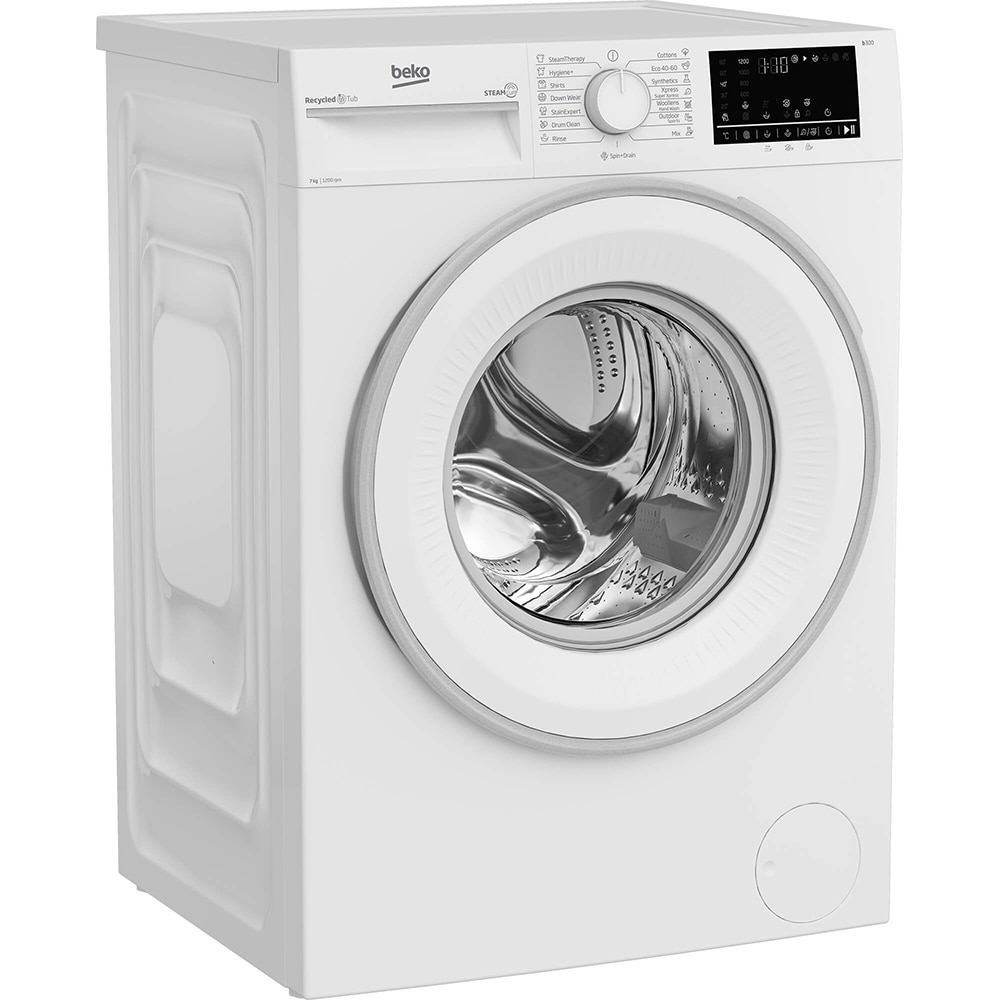 Masina de spalat rufe frontala BEKO B3WFU4721W, SteamCure, 7 kg, 1200rpm, Clasa A, alb