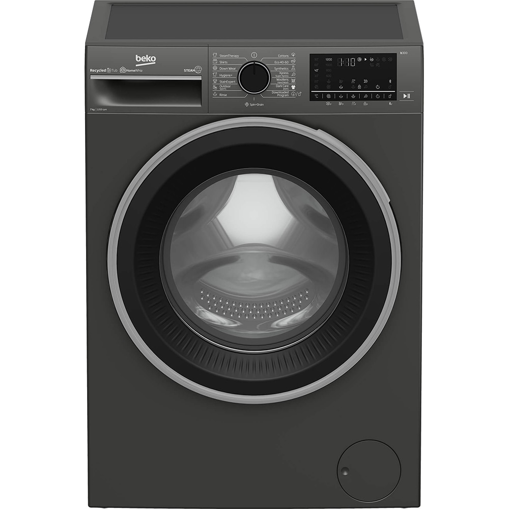 Masina de spalat rufe frontala BEKO B3WFU5721M, SteamCure, 7 kg, 1200rpm, Clasa A, gri inchis