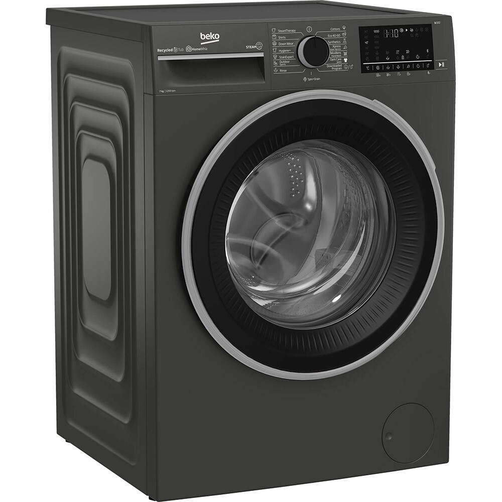 Masina de spalat rufe frontala BEKO B3WFU5721M, SteamCure, 7 kg, 1200rpm, Clasa A, gri inchis