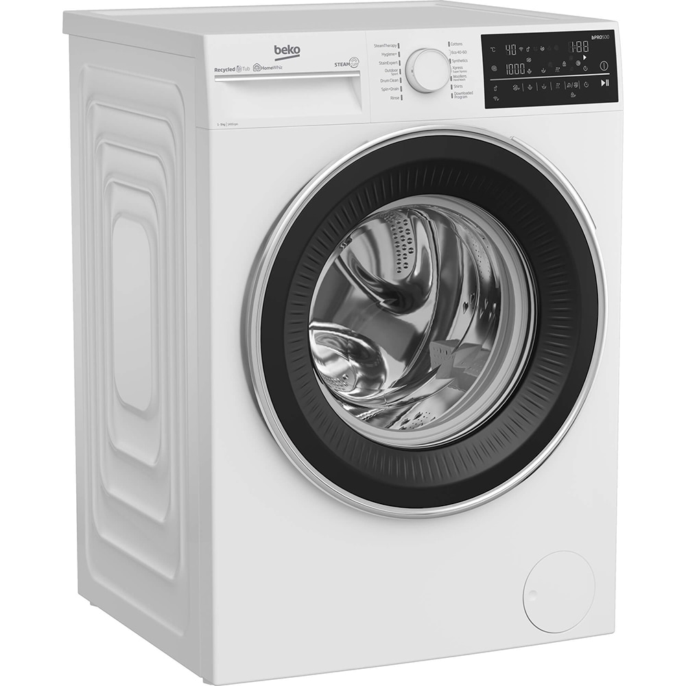 Masina de spalat rufe frontala BEKO B5WFT89415WW, SteamCure, 9 kg, 1400rpm, Clasa A, alb