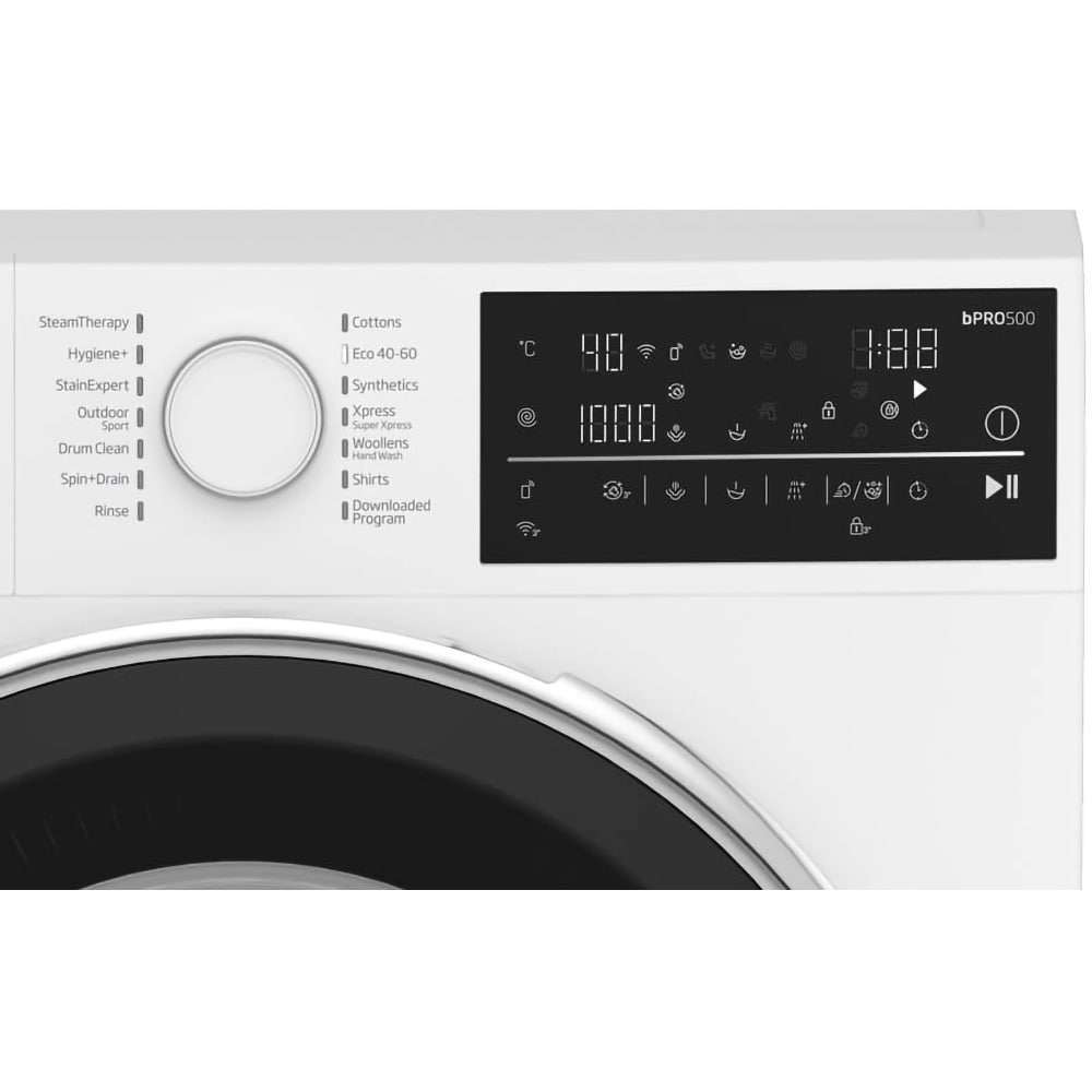 Masina de spalat rufe frontala BEKO B5WFT89415WW, SteamCure, 9 kg, 1400rpm, Clasa A, alb