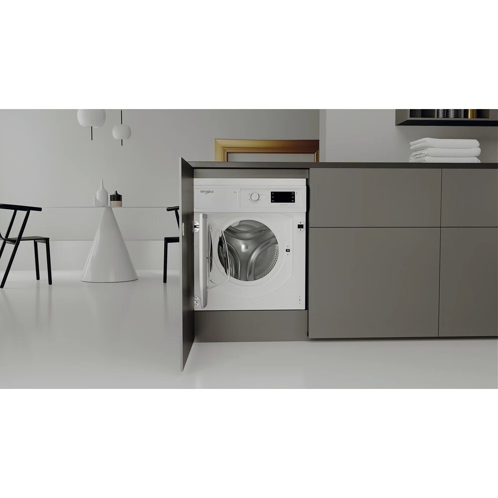 Masina de spalat rufe incorporabila WHIRLPOOL BI WMWG 81484E EU, 6th Sense, 8 kg, 1400rpm, Clasa C, alb