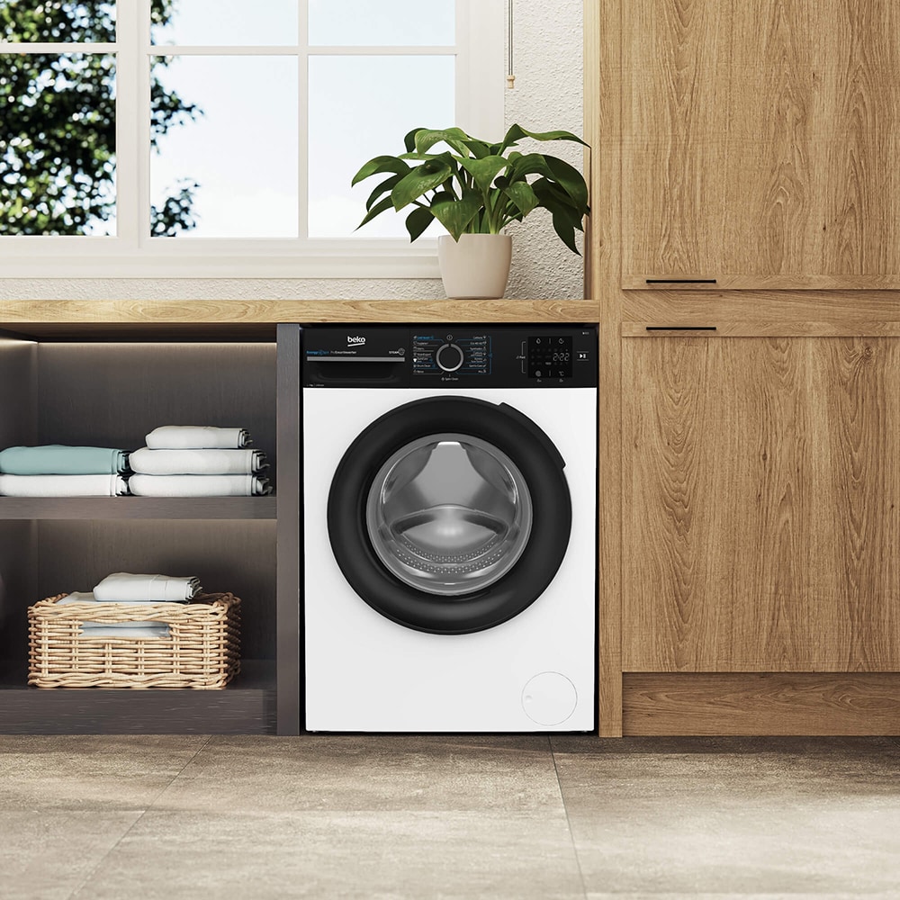 Masina de spalat rufe frontala BEKO BM3WFU37213WBPB, EnergySpin, SteamCure, 7 kg, 1200rpm, Clasa A, alb