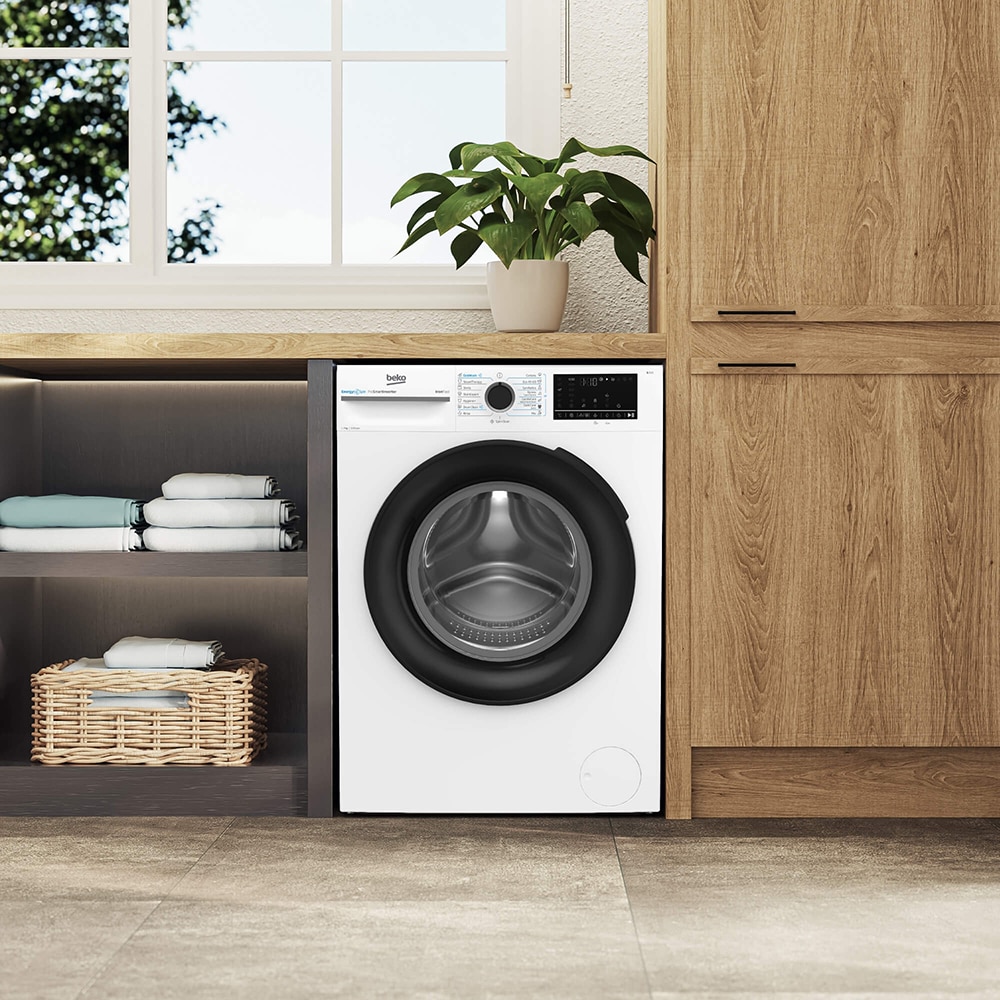 Masina de spalat rufe frontala BEKO BM3WFU47215WB, EnergySpin, 7 kg, 1200rpm, Clasa A, alb