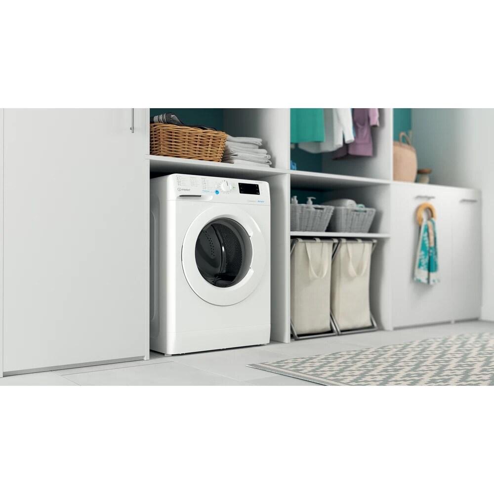 Masina de spalat rufe frontala INDESIT BWE 81285X W EE N, 8 kg, 1200rpm, Clasa B, alb