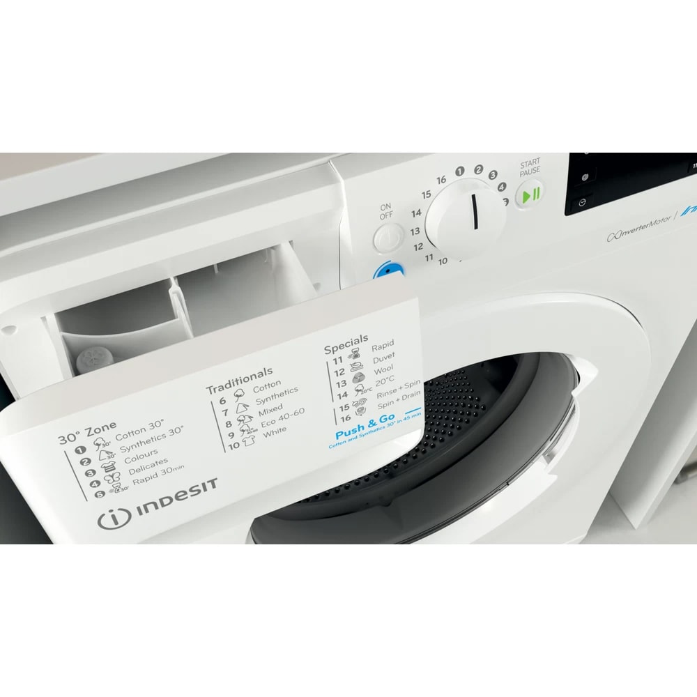 Masina de spalat rufe frontala INDESIT BWE 81285X W EE N, 8 kg, 1200rpm, Clasa B, alb