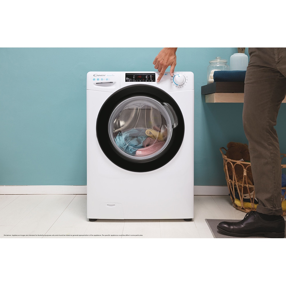 Masina de spalat rufe frontala CANDY Smart Pro CSO14105TWB4/1-S, Wi-Fi, 10 kg, 1400rpm, Clasa B, alb