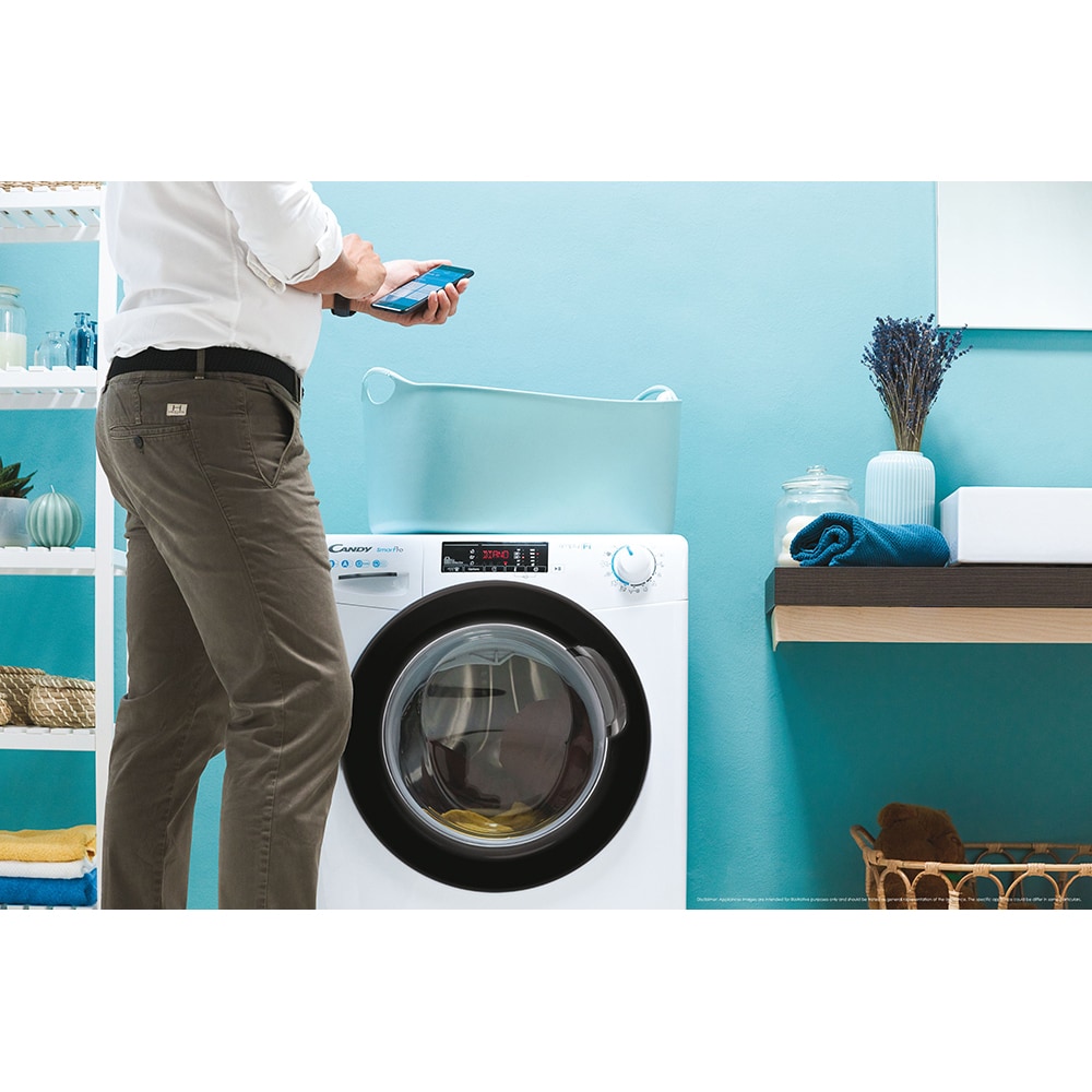 Masina de spalat rufe frontala CANDY Smart Pro CSO14105TWB4/1-S, Wi-Fi, 10 kg, 1400rpm, Clasa B, alb